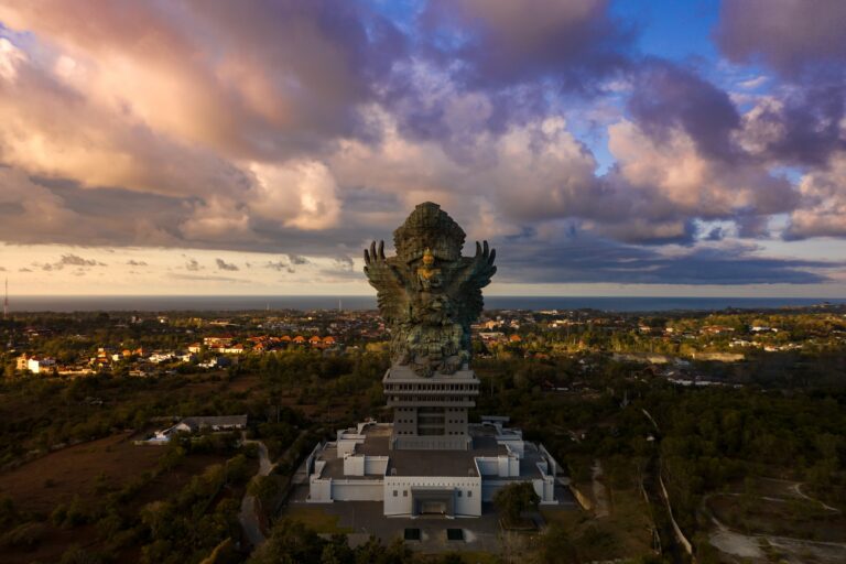 A mesmerizing shot of the Patung Garuda Wisnu Kencana statue in Bali